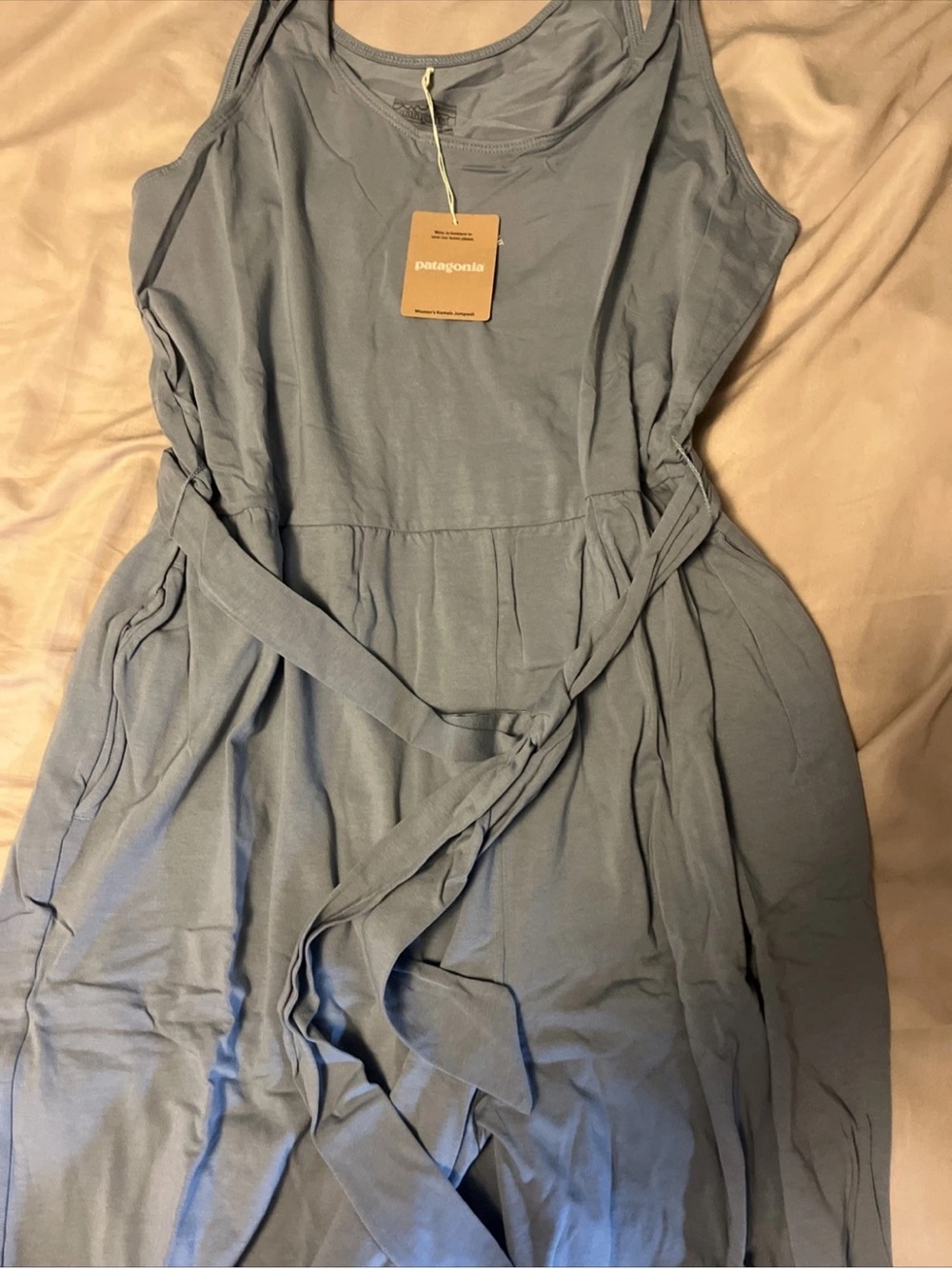 Patagonia Women’s Slate-Gray Kamala jumpsuit Sleeveless Maxi Dress